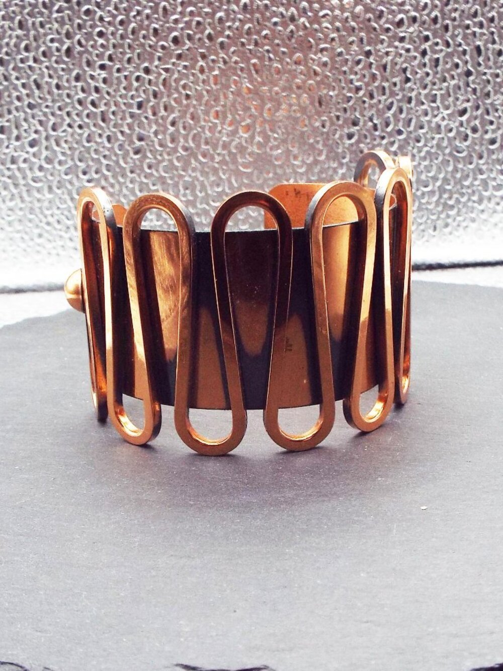 RENOIR MID CENTURY MODERN COPPER "RONDELLE" CUFF BRACELET 69